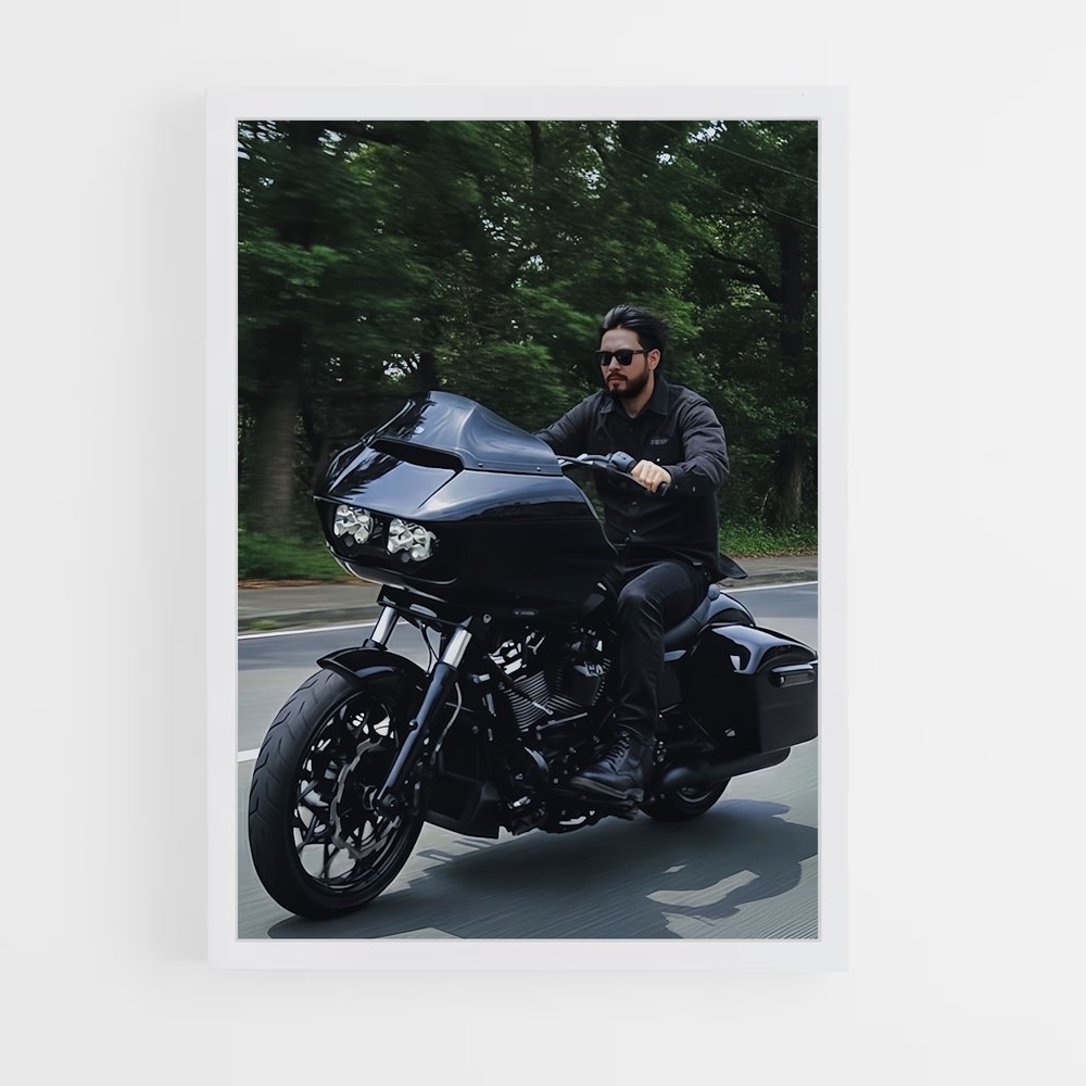 Poster Évasion Glissante – affiche Harley-Davidson (vue 3)